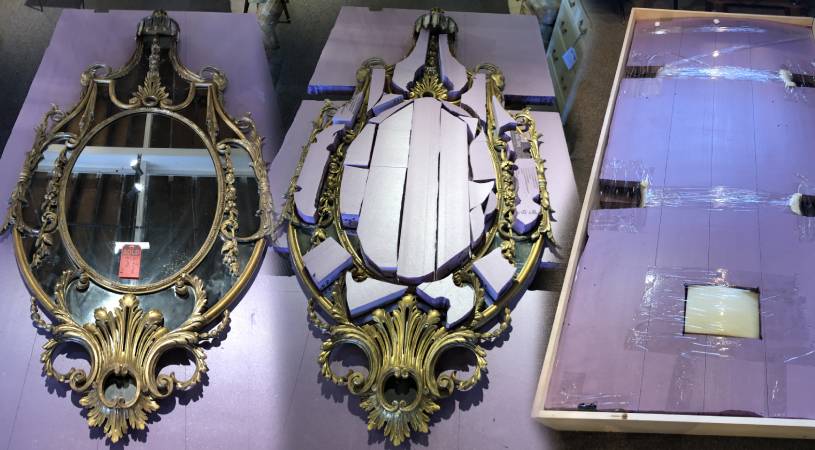 antique mirror shipping